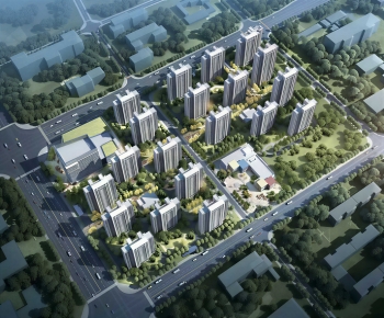 Modern Architectural Bird's-eye View Planning-ID:615503076