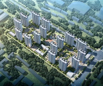 Modern Architectural Bird's-eye View Planning-ID:546415095