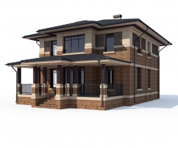 Simple European Style Detached Villa-ID:691293001