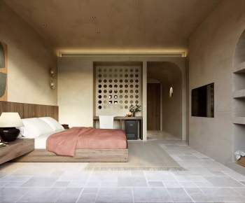 Wabi-sabi Style Bedroom-ID:778191095