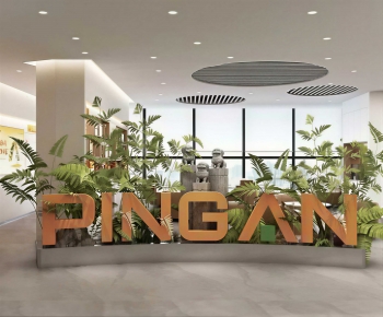 Modern Office Reception Desk-ID:917959937