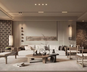 New Chinese Style A Living Room-ID:628160004