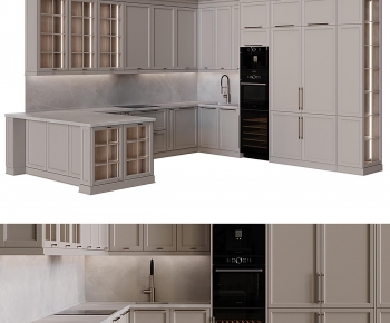Simple European Style Kitchen Cabinet-ID:694436077