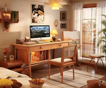 现代中古风书房-3117717