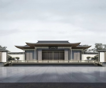 New Chinese Style Facade Element-ID:809083947