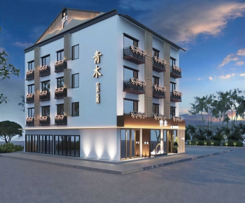 New Chinese Style Appearance Of Commercial Building-ID:736448056