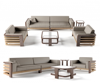 New Chinese Style Sofa Combination-ID:370894913