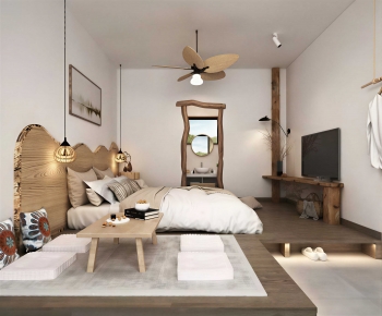 Wabi-sabi Style Bedroom-ID:725922117