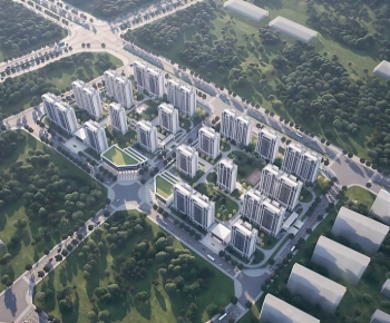 Modern Architectural Bird's-eye View Planning-ID:427711015