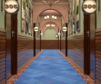 Retro Style Corridor-ID:213141928