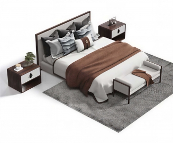 New Chinese Style Double Bed-ID:684230362