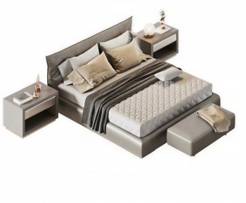 Modern Double Bed-ID:136969093