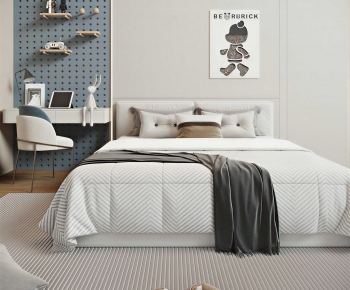 Modern Double Bed-ID:299067028