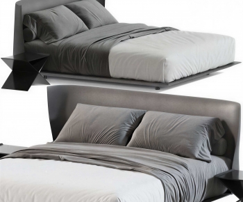 Modern Double Bed-ID:592367896