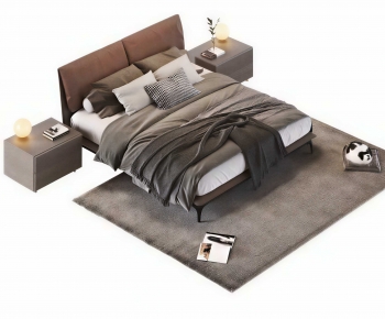 Modern Double Bed-ID:544430975