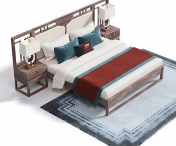 New Chinese Style Double Bed-ID:686714892