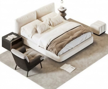 Modern Double Bed-ID:847780943