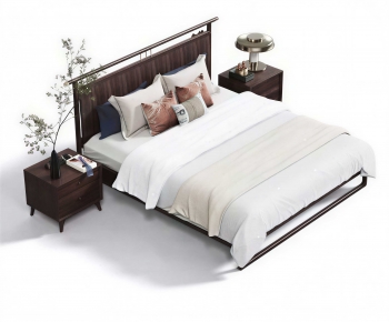 New Chinese Style Double Bed-ID:113511137