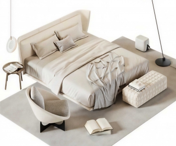 Modern Double Bed-ID:159909966