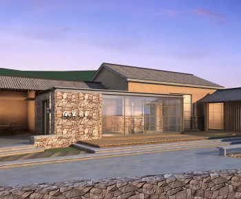 New Chinese Style Appearance Of Commercial Building-ID:245946885