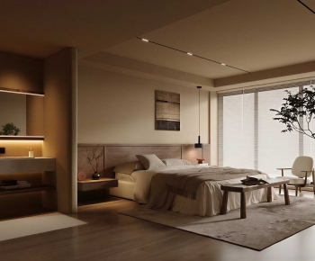 Wabi-sabi Style Bedroom-ID:769311903