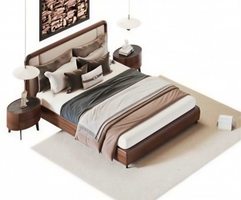 Modern Double Bed-ID:876616009
