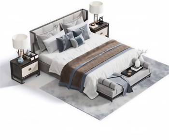 New Chinese Style Double Bed-ID:747760067