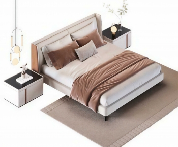 Modern Double Bed-ID:923974049
