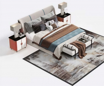 New Chinese Style Double Bed-ID:149169923