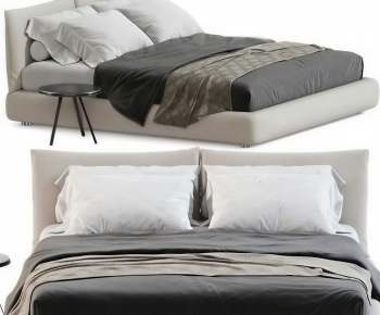 Modern Double Bed-ID:923268085