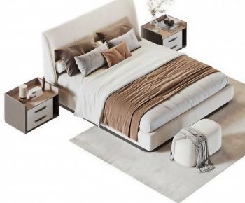 Modern Double Bed-ID:847852955