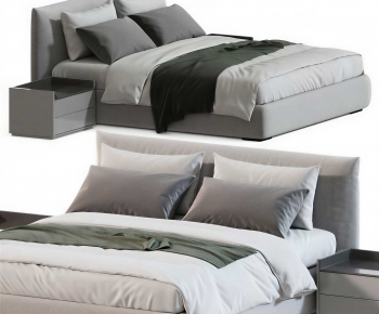 Modern Double Bed-ID:491691113