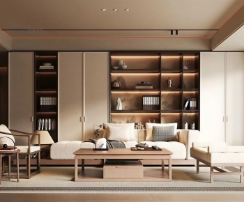 New Chinese Style A Living Room-ID:246716984