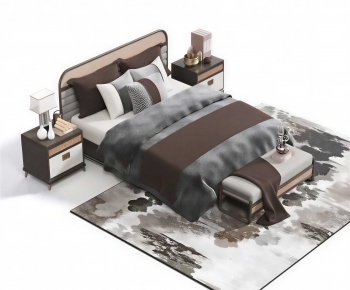 New Chinese Style Double Bed-ID:841176992
