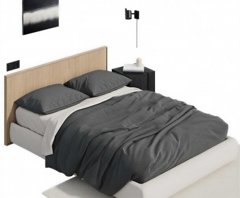Modern Double Bed-ID:878750098