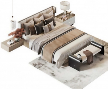 New Chinese Style Double Bed-ID:649175883