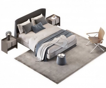Modern Double Bed-ID:838007935