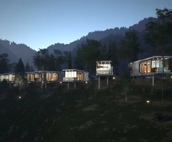 Modern Appearance Of Commercial Building-ID:740268954