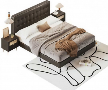 Modern Double Bed-ID:508927114