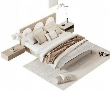 Modern Double Bed-ID:695852997