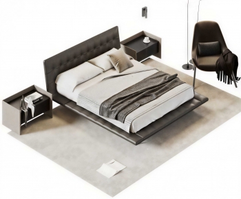Modern Double Bed-ID:765869622