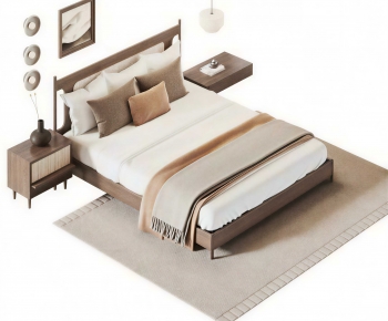 Modern Double Bed-ID:883210904