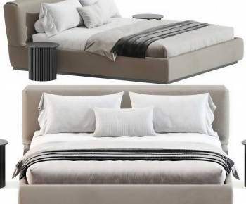 Modern Double Bed-ID:858664048