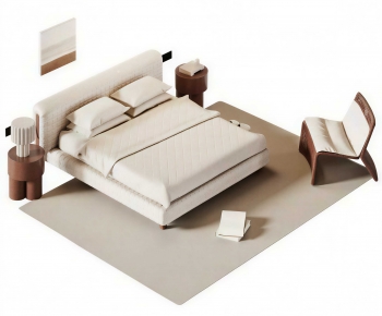 Modern Double Bed-ID:617827898