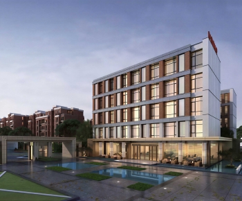 Modern Residential Building-ID:268352996