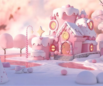 Modern Cartoon House-ID:188582906