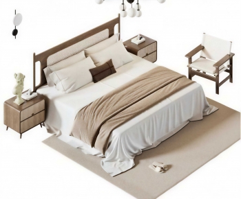 Modern Double Bed-ID:527563105