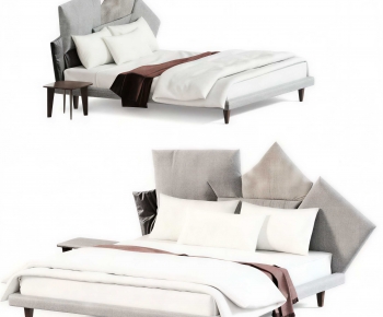 Modern Double Bed-ID:355344065