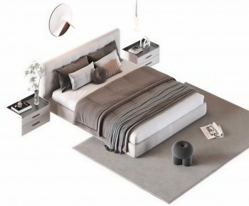 Modern Double Bed-ID:575922017