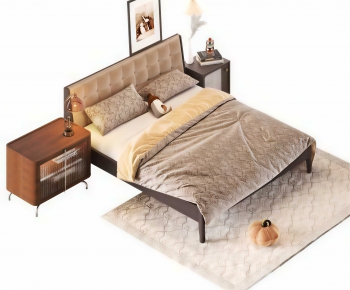 Modern Double Bed-ID:903083097